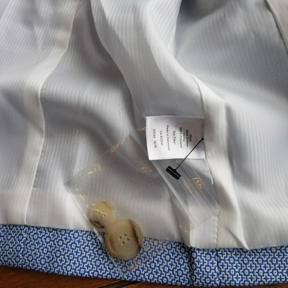 Talbots Blue & White Print Patterned Blazer - image 5